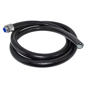 High Tensile Strength Flat Wrapped PVC Coated Flexible Metal Hose Durable Electrical Conduit For Industrial Cabling Safety