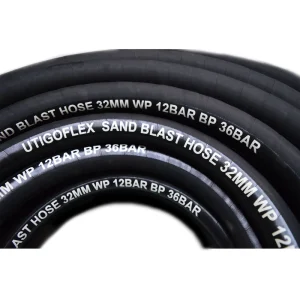 High Tensile Textile Cord Abrasion Resistant Sand Blast NR+BR Rubber High Pressure Flexible Hydraulic Hose