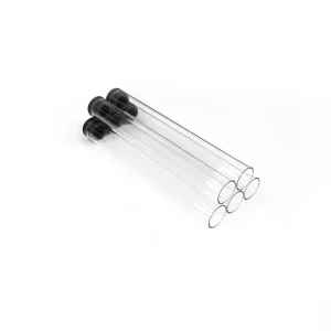 High Transparency Custom Size Clear Plastic Tubes Pipes Screw Cap Custom Logo Tubing Screen Printing Cosmetic Use