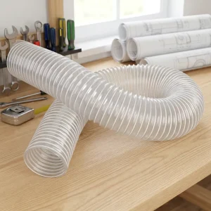 High Transparency High Pressure PVC Flexible Spiral Ducting Reinforced Hose Pipe with Anti UV for Industrial Dust Collection