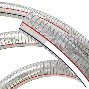 High Transparency Plastic PVC Clear Steel Wire Hose Moulding Hose for Water Irrigation Pump