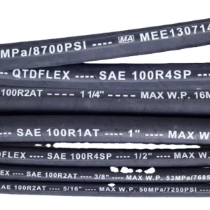 High-pressure 5000 psi Steel Wire Flexible Synthetic Hydraulic Rubber Hose -40~+120C ISO9000 CE Certified