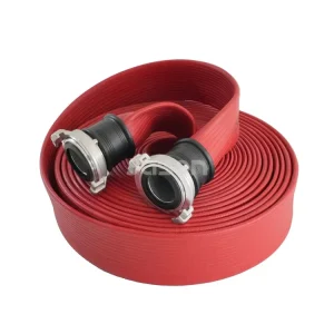 High pressure NBR lay flat nitrile rubber russia fire hose with GOST coupling for fire fighting