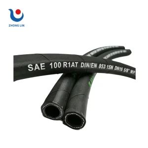 High pressure Steel Wire Braided Rubber Hose Hydraulic Assembly High Temperature Resistant Straight Metric Pipe