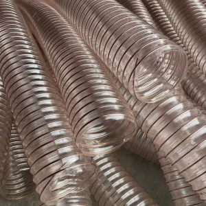 Highly Flexible Compressible Polyurethane Steel Wire Hose Vacuum Cleaner Hose Dust Removal 3-inch PU Air Pipeline Hose