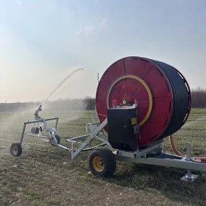 Hose Reel Irrigation Machine Water Turbine Driven Agricultural Sprinkler