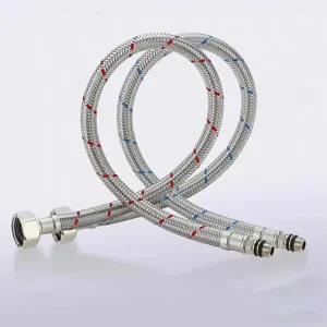 Hot and Cold Water Flexible Steel Hose Hot Cold Inlet Pipe Long Rod Plumb Hose Faucet Adapter Hose