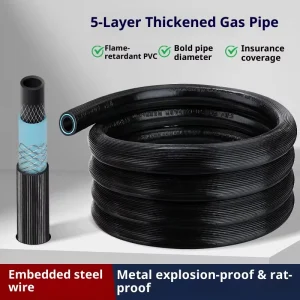 Household Five-Layer PVC Steel Wire High-Pressure Natural/LPG/Coal Gas Water Heater Explosion-Proof Flexible Hose Customized