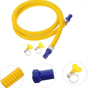 Household PVC Fiber Reinforced Armored Stainless Steel Wire Braided Gas Pipe National Standard Explosion Proof Stove