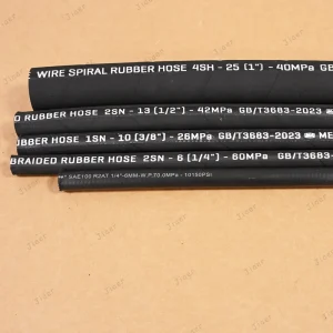 Hydraulic Hose High Pressure Rubber Hose Steel Wire Braided Rubber Hose R1AT 1SN 2SN 4SP 4SH Equipment Hydraulic Oil Pipe