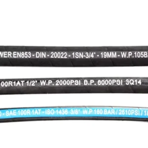 Hydraulic Hose SAE 100 R1AT DIN EN 853 1SN Oil Discharge Hose Black Rubber NBR -40C to +100C
