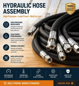 Hydraulic Hose SAE 100 R6 Flexible NBR Rubber Oil Return Pipe for Power Steering Systems