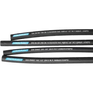Hydraulic Rubber Hose SAE 100 R1 R2 EN853 1SN 2SN Smooth Cover Wrapped Cover Mangueras Hidraulicas