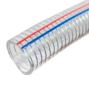 Hygienic PVC Transparent Suction Hose with Wire Helix Clear PVC Hose Pipe for Custom Cutting