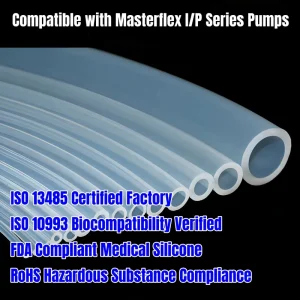 I P Series Peristaltic Pump Silicone Tubing Large Diameter Anti Kink Flexible Hose for Lab Industrial Use