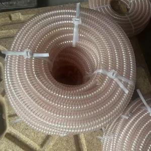 ID20mm PU Copper Plated Steel Wire Hose Extraction Woodworking Pu Flexible Air Ducting Hose