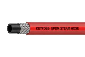 INDUSTRIAL HOSE EPDM Steam Hose 6.5mm Wall Thickness Heat Resistant Textile Cord Reinforcement -30°C to 170°C SHIPYARDS