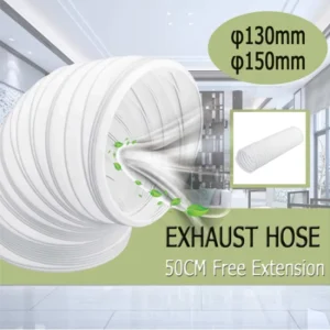 In House Molding Vertically Intergrated High Pressure 5 Inch Flexible AC Portable Air Conditioner Exhaust PE PP Duct Hose