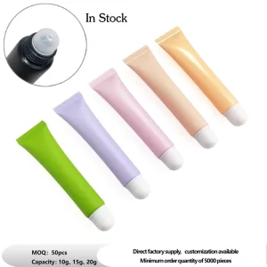 In Stock 10g 15g 20ml Plastic Cosmetic Tube Frosted Matte Lipstick Lip Gloss Dispensing Squeeze Bottle Stock Low MOQ