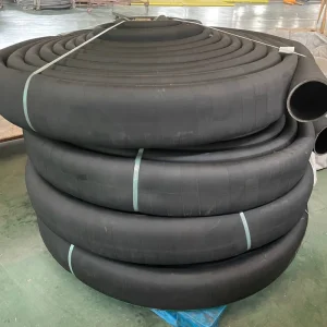 Industrial 10 Inch Layflat Rubber Water Hose with High Tensile Reinforcement Black Cutting Service for Discharge Applications