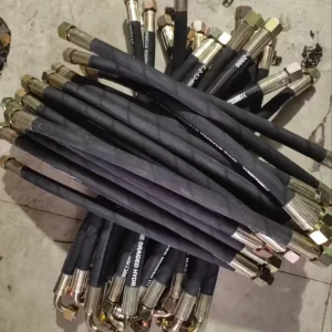 Industrial Air Compressor Hose High Pressure Water Hydraulic Rubber Tube Steel Wire Braided Black Cutting for Pneumatic Systems