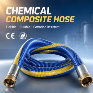 Industrial Chemical Composite Hose Flexible Transfer Hose Anti Corrosion Hose for Chemical Oil Fuel Solvent Handling Use
