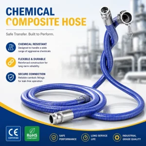 Industrial Chemical Delivery Hoses Resistant to Weak Acids Weak Alkalis and Solvents Multi layer Composite Hoses