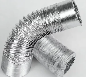 Industrial Design 100mm 1m HVAC Systems Heat Resistant Aluminum Foil Spiral Air Duct