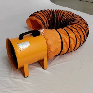 Industrial Duct Axial Blower Fan 12″ 300mm Electric Portable Aluminum Blade Ball Bearing CE Certified 220V 5mtr