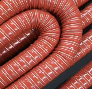Industrial Duct Hose Steel Wire Reinforced PVC High Temperature Resistant Anti Static Fiberglass Layer 400mm