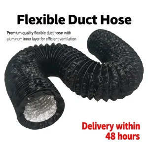 Industrial Flexible Aluminum Foil Ventilation Pipe with Customizable Size and 1 Year Warranty for Bathroom Use