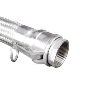Industrial Full 304 Stainless Steel Food Grade Metal Hose Sanitary Quick Fitting Corrugated Pipe Metal Braided Mesh Hose