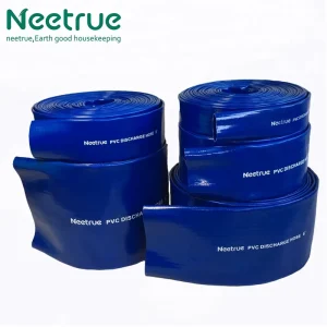 Industrial Grade 12/14/16/20 Inch PVC Layflat Discharge Hose Anti-Corrosion for River Dredging Applications