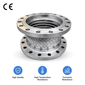 Industrial Grade 304 Stainless Steel Corrugated Steam Hose Flange Connection Suitable for Food Processing Customizable