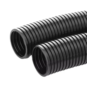 Industrial Grade Flexible 20mm Black Orange Corrugated Electrical Conduit Hose PP PA Plastic Tubes