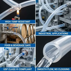 Industrial Grade Hose Pipe Aquarium Beer Water Flexible Air Hose Silicone Rubber Tube
