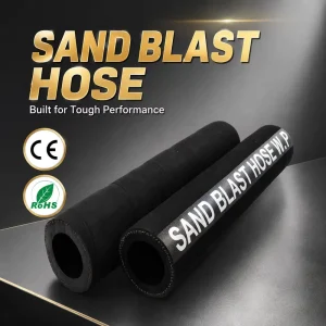 Industrial Grade Sandblasting Hose Rubber Sandblast Hose Flexible Abrasive Blasting Hose With Custom Coupling