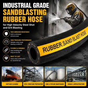 Industrial Grade Sandblasting Rubber Hose for High Velocity Steel Shot and Grit Blasting
