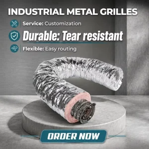 Industrial HVAC System Air Conditioning Aluminum Foil Fiberglass Insulated Flexible Duct Anti Corrosion Easy Graphic Design