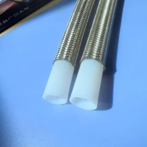 Industrial SAE 100 R14 High Pressure Hydraulic Hoses Stainless Steel Braided Smooth PTFE Metal Hose Cutting Fuel System