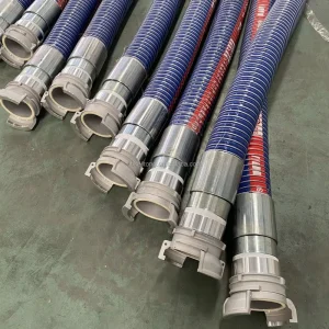 Industrial Temperature Resistant Rubber Hose and Fitting with Steel Wire Reinforcement Black Custom Cutting