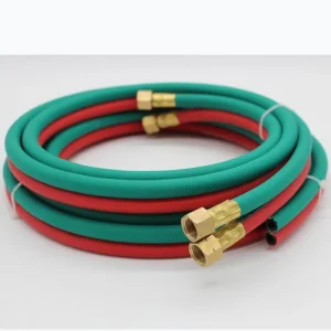 Industrial Twin Welding Flexible PVC Air Hose for Oxygen and Acetylene Delivery 8mm 1/4 Inch Size 300 Psi With Fittings