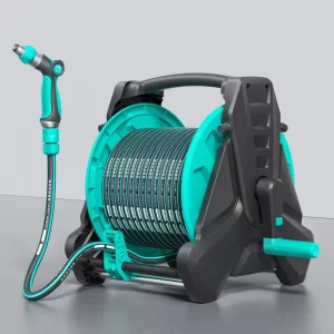 Iron Man Style Tripod Reinforce New Upgrade Guild Rail ABS Portable Garden Wash Down Hose Reel for Greenhouse