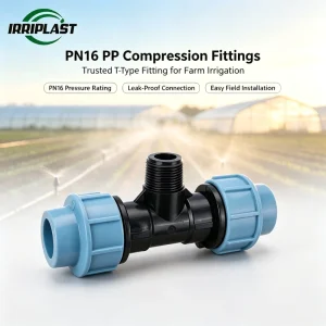 Irrigation Pipe High Quality HDPE Plastic PP Compression Fittings PN16 Male Threaded Tee for Drip System Greenland Water Supply