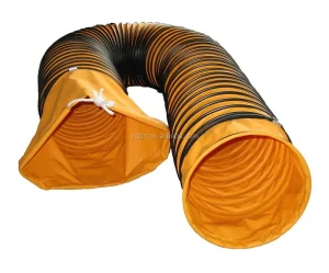 JSH-300-10 300mm 10M Flame Resistant Flexible PVC Spiral Steel Hose Ventilation Air Duct