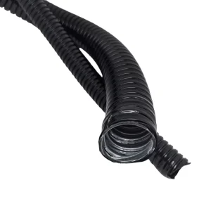 JUWANTE JS 167 Factory Waterproof Threaded Corrugated Pipe PVC Coated Steel Hose Flexible Conduit Cable Protector Flame