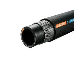 KEYFOSS DIN EN853 1ST 1/2″ NBR SingleSteel Wire Braid Hose 4.75mm WallThickness 40C to +100C Working Temperature Wrapped Smooth