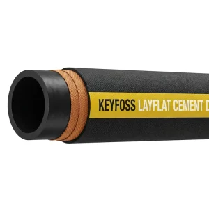 KEYFOSS INDUSTRIAL HOSE LAYFLAT CEMENT DISCHARGE HOSE 60PSI SBR Rubber for Concrete Pump Use CONSTRUCTION MINING HOSE