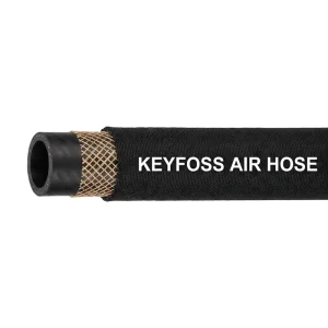 KEYFOSS INDUSTRIAL HOSE Rubber Air Hose Wrapped Surface Polyester Braided 3mm Wall Thickness 400PSI Construction Shipyards