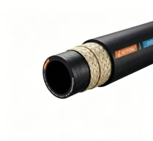 KEYFOSS SAE 100 R3 3/8″ Hose NBR Material High Tensile Steel Wire Braided 4.45mm Wall Thickness Wrapped Smooth Cover